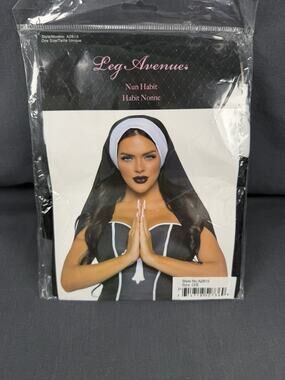 Leg Avenue Women's Nun Habit Cap Costume Accessory Halloween One Size